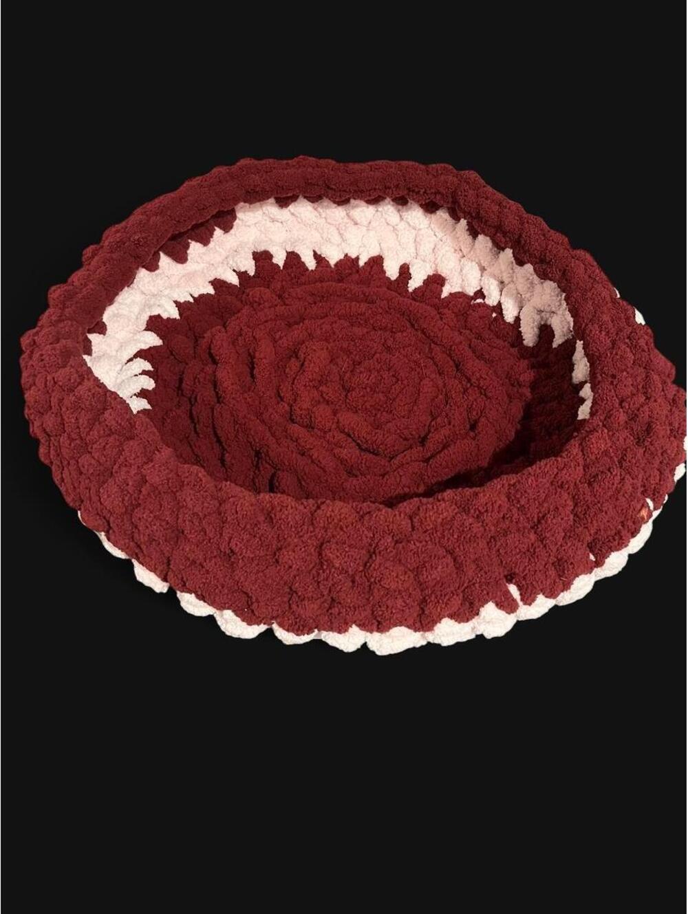 Handmade Pet bed - XL Handmade Plush Pet Bed | Large Cat / Small Dog | 23 inch
